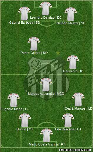 Santos FC Formation 2014