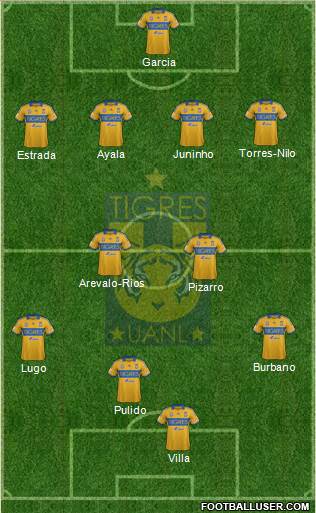 Club Universitario de Nuevo León Formation 2014