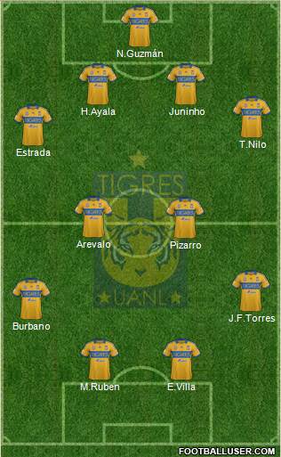 Club Universitario de Nuevo León Formation 2014