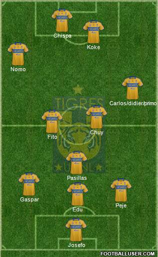 Club Universitario de Nuevo León Formation 2014