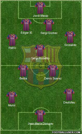 F.C. Barcelona B Formation 2014