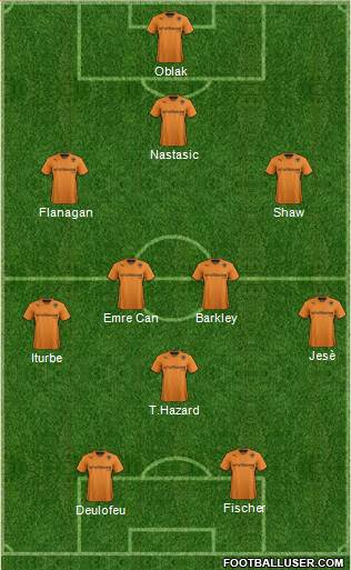 Wolverhampton Wanderers Formation 2014