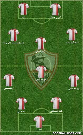 Zamalek Sporting Club Formation 2014