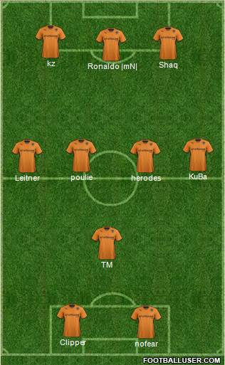 Wolverhampton Wanderers Formation 2014