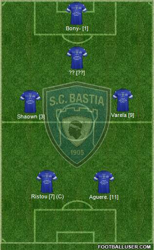 Sporting Club Bastia Formation 2014