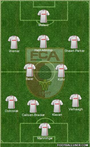 FC Augsburg Formation 2014