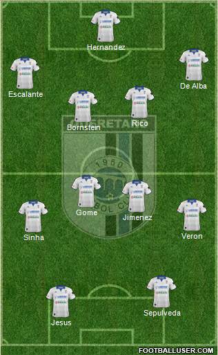 Club de Fútbol Gallos Blancos Formation 2014