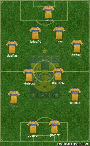 Club Universitario de Nuevo León Formation 2014