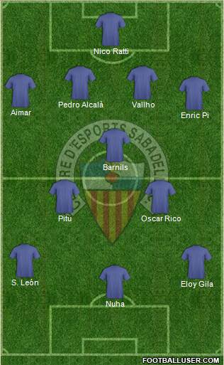 C.E. Sabadell Formation 2014