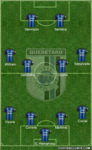 Club de Fútbol Gallos Blancos Formation 2014