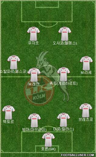 1.FC Köln Formation 2014