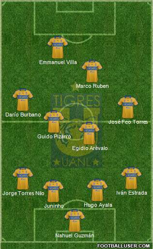 Club Universitario de Nuevo León Formation 2014