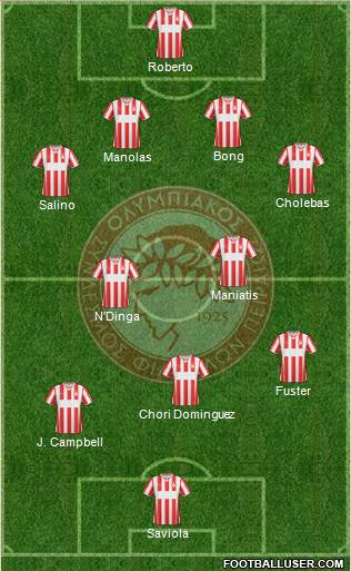 Olympiakos SF Piraeus Formation 2014