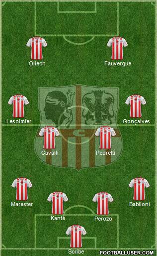 Athletic Club Ajaccien Football Formation 2014