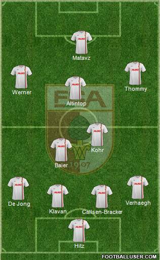 FC Augsburg Formation 2014