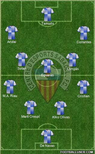 C.E. Sabadell Formation 2014