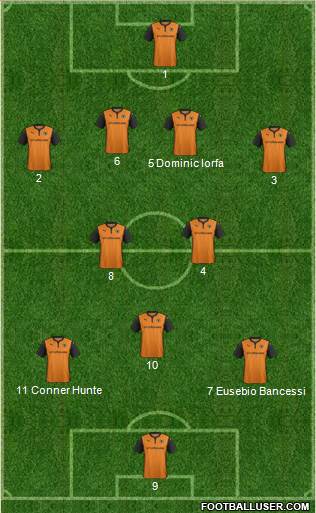 Wolverhampton Wanderers Formation 2014