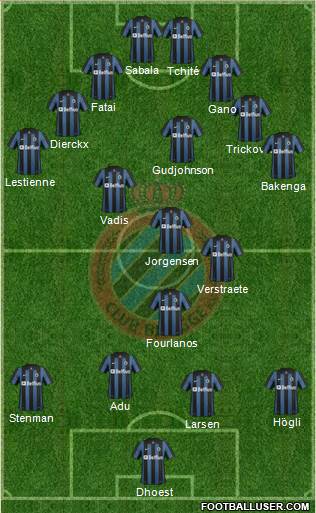 Club Brugge KV Formation 2014