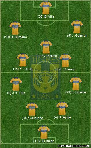 Club Universitario de Nuevo León Formation 2014