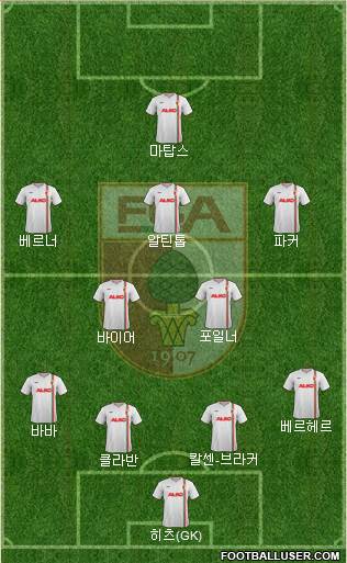 FC Augsburg Formation 2014