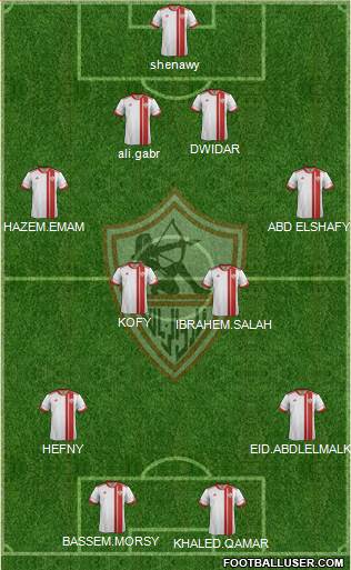 Zamalek Sporting Club Formation 2014