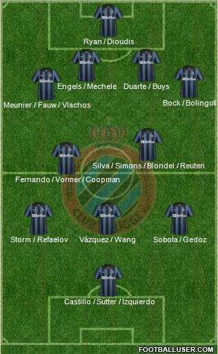 Club Brugge KV Formation 2014