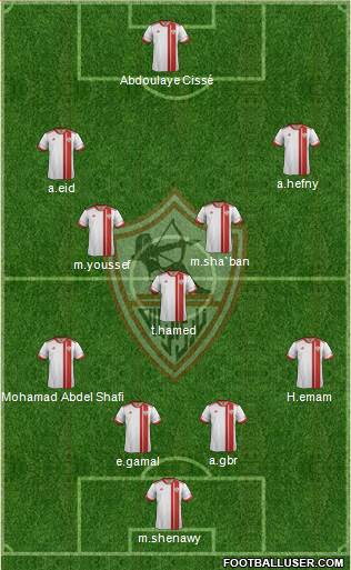 Zamalek Sporting Club Formation 2014