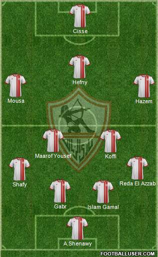 Zamalek Sporting Club Formation 2014