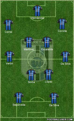 Club de Fútbol Gallos Blancos Formation 2014