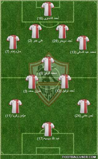 Zamalek Sporting Club Formation 2014