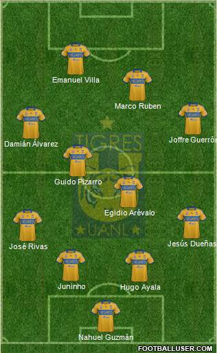 Club Universitario de Nuevo León Formation 2014