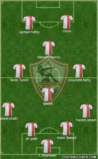 Zamalek Sporting Club Formation 2014