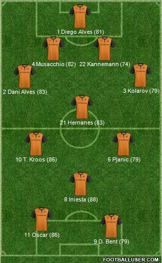 Wolverhampton Wanderers Formation 2014