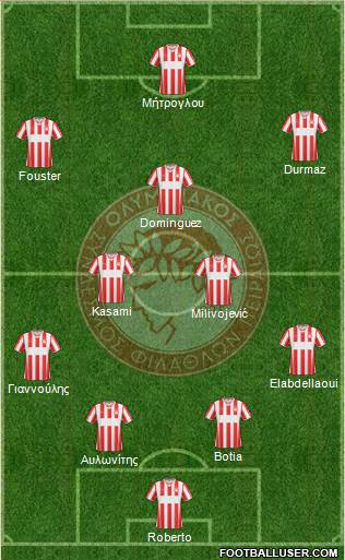 Olympiakos SF Piraeus Formation 2014