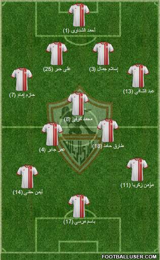 Zamalek Sporting Club Formation 2014