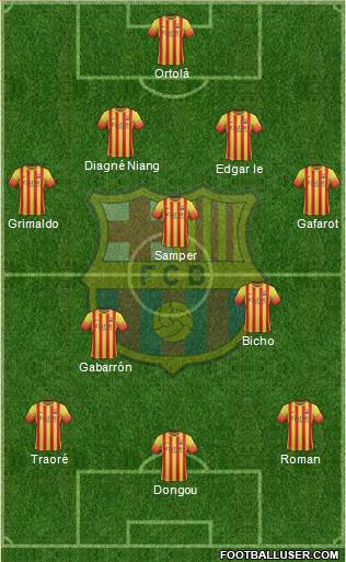 F.C. Barcelona B Formation 2014