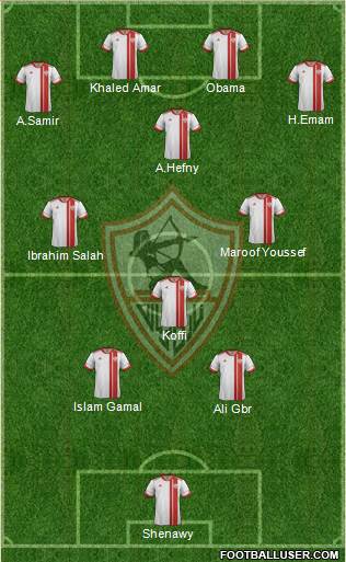 Zamalek Sporting Club Formation 2014