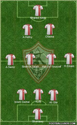 Zamalek Sporting Club Formation 2014