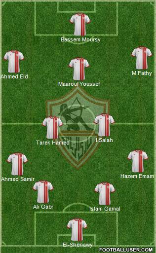 Zamalek Sporting Club Formation 2014