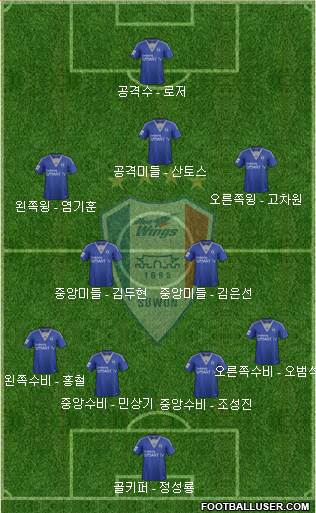 Suwon Samsung Blue Wings Formation 2014