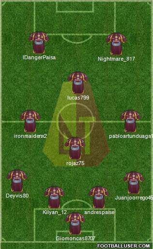 CC Deportes Tolima Formation 2014