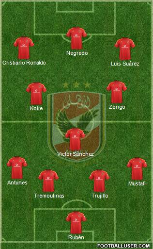 Al-Ahly Sporting Club Formation 2014