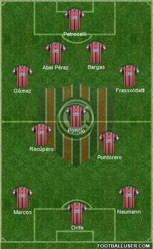 Chacarita Juniors Formation 2014