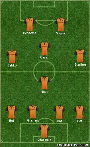 Wolverhampton Wanderers Formation 2014