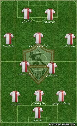 Zamalek Sporting Club Formation 2014