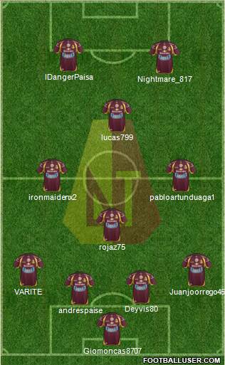 CC Deportes Tolima Formation 2014