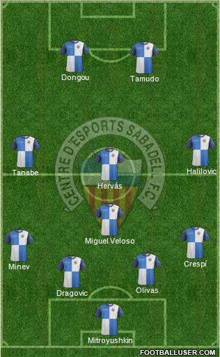 C.E. Sabadell Formation 2014