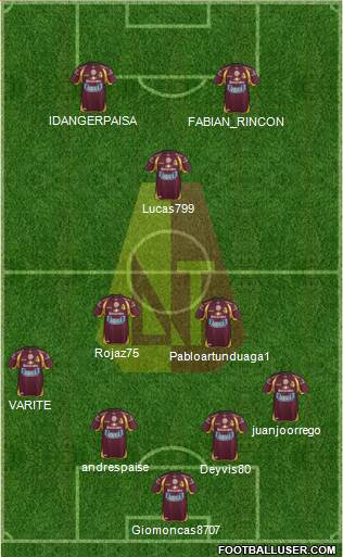 CC Deportes Tolima Formation 2014