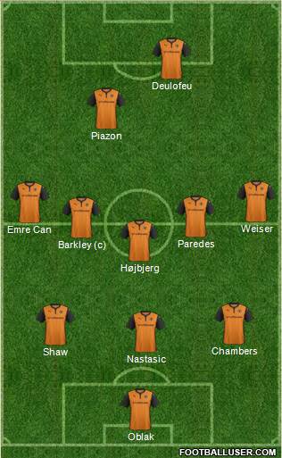 Wolverhampton Wanderers Formation 2014