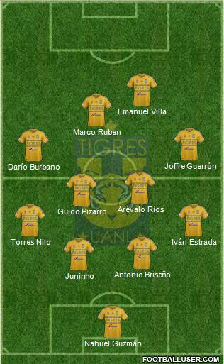 Club Universitario de Nuevo León Formation 2014